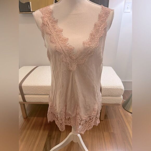 jacqueline B new collection dusty Rose lace camisole size S/M - Picture 1 of 6